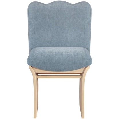Shaw Light Blue Chenille Fabric Upholstered Dining Chair