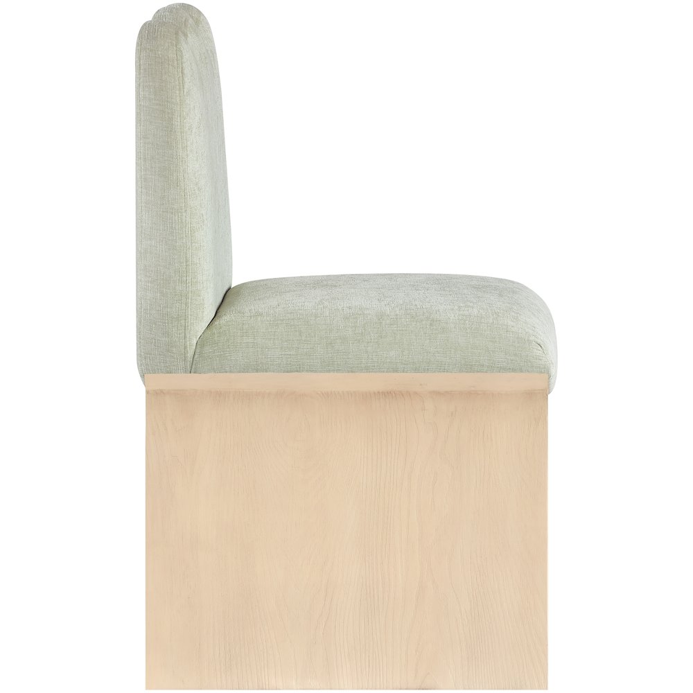 Shaw Mint Chenille Fabric Upholstered Dining Chair