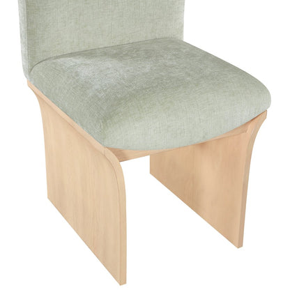 Shaw Mint Chenille Fabric Upholstered Dining Chair