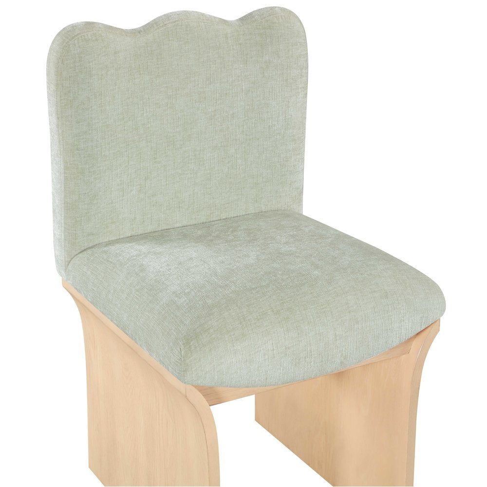 Shaw Mint Chenille Fabric Upholstered Dining Chair