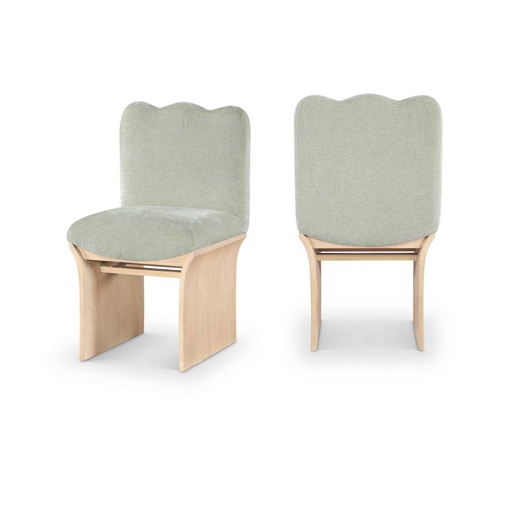 Shaw Mint Chenille Fabric Upholstered Dining Chair