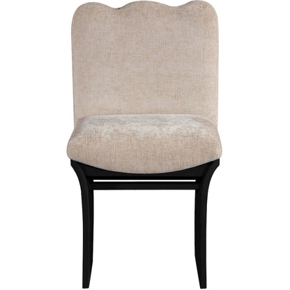 Shaw Beige Chenille Fabric Upholstered Dining Chair