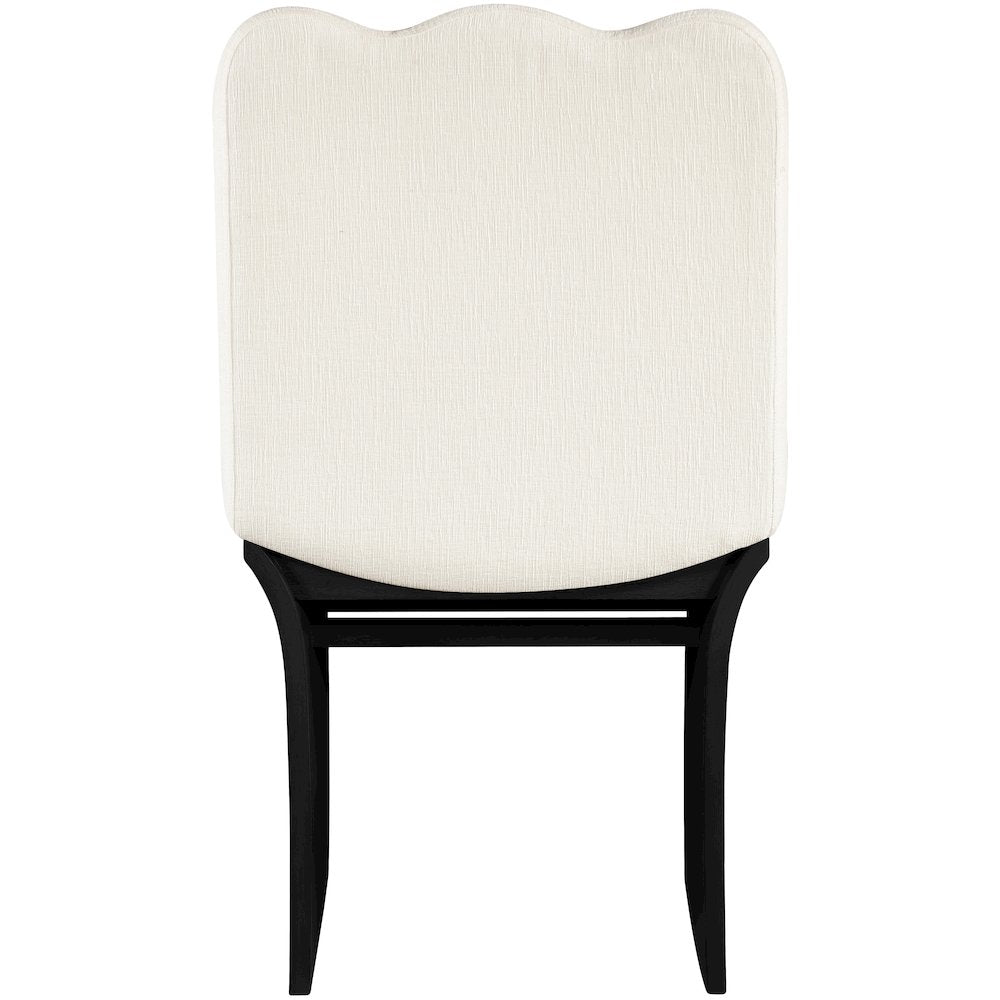 Shaw Cream Chenille Fabric Upholstered Dining Chair