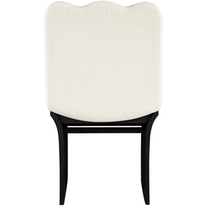 Shaw Cream Chenille Fabric Upholstered Dining Chair