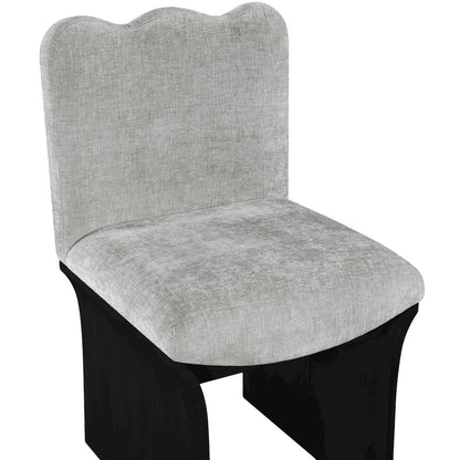 Shaw Grey Chenille Fabric Upholstered Dining Chair