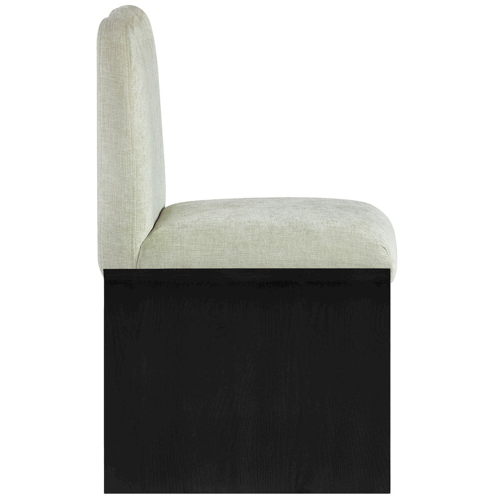 Shaw Mint Chenille Fabric Upholstered Dining Chair