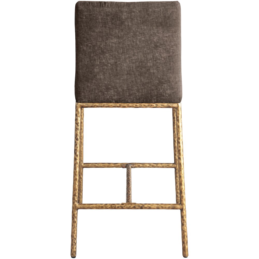 Reeves Brown Chenille Fabric Upholstered Counter Stool, Set of 2