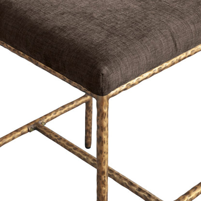 Reeves Brown Chenille Fabric Upholstered Counter Stool, Set of 2