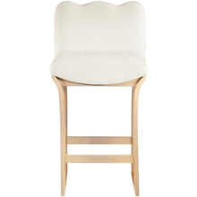 Shaw Cream Chenille Fabric Upholstered Counter Stool