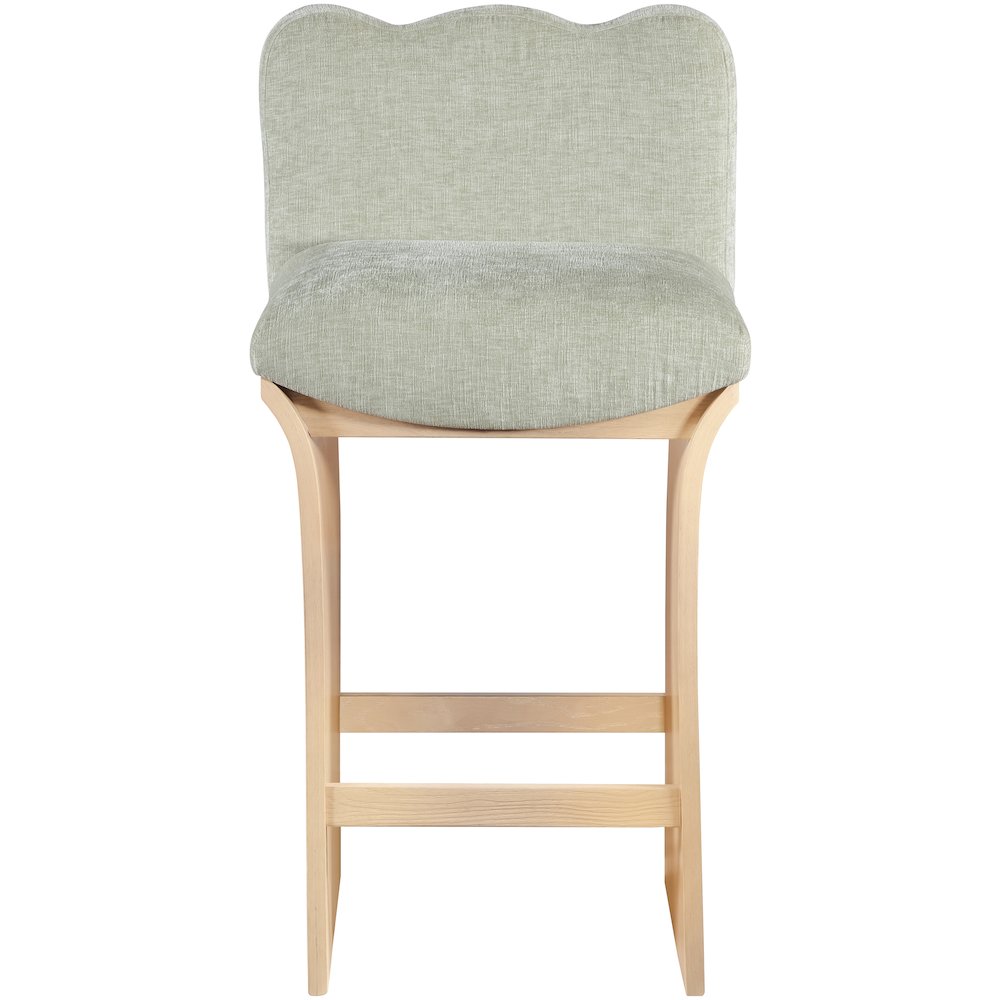 Shaw Mint Chenille Fabric Upholstered Counter Stool