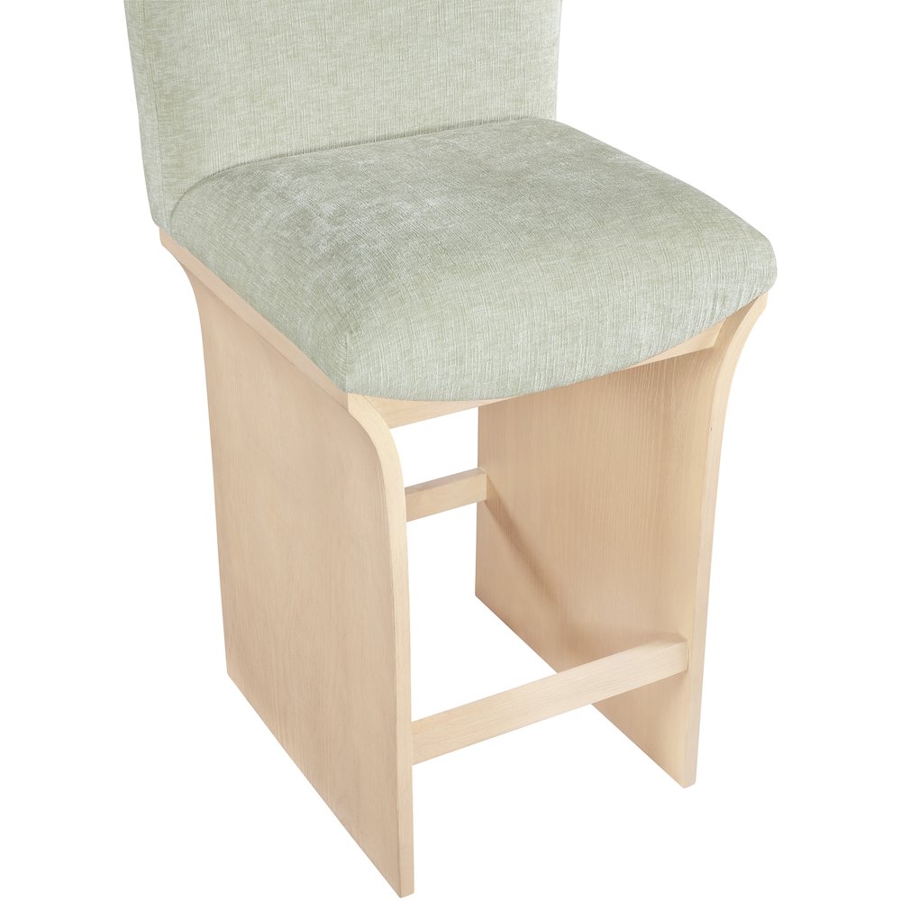 Shaw Mint Chenille Fabric Upholstered Counter Stool