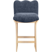 Shaw Navy Chenille Fabric Upholstered Counter Stool