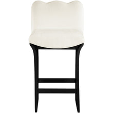 Shaw Cream Chenille Fabric Upholstered Counter Stool