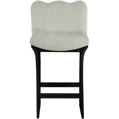 Shaw Mint Chenille Fabric Upholstered Counter Stool