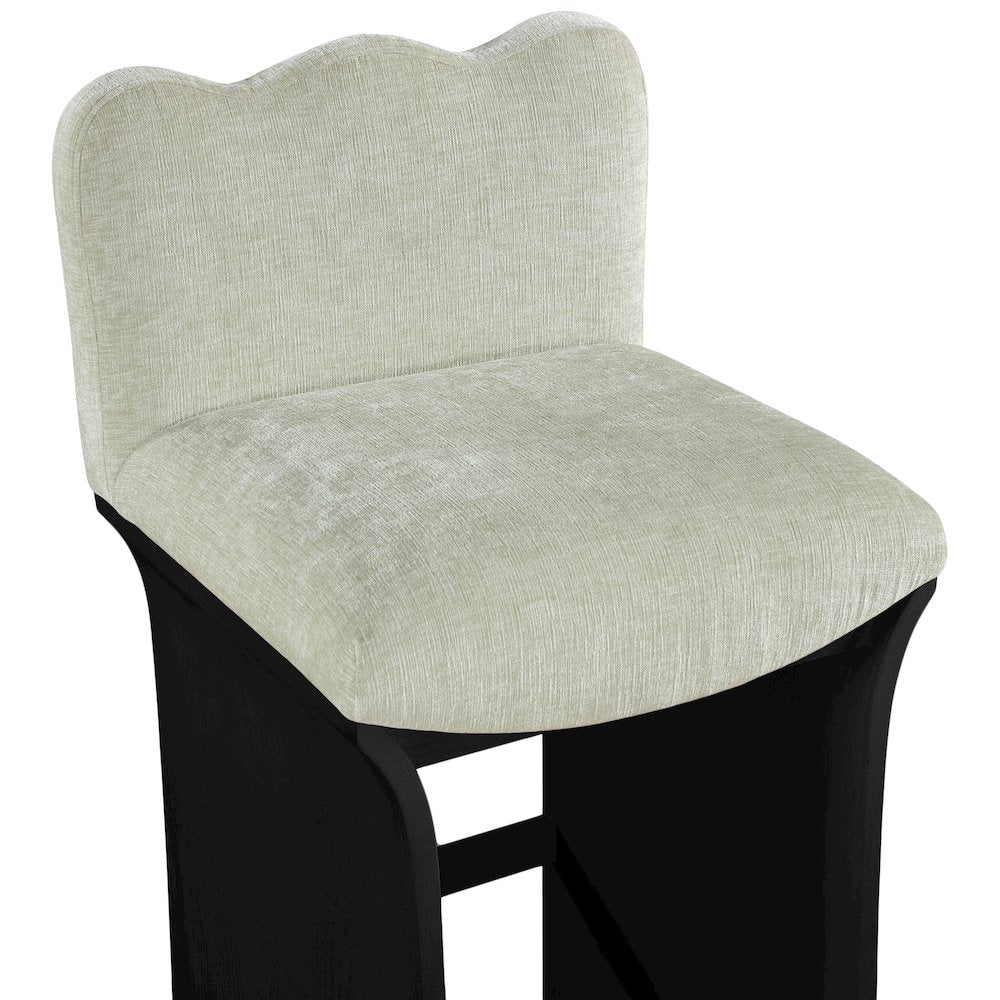 Shaw Mint Chenille Fabric Upholstered Counter Stool