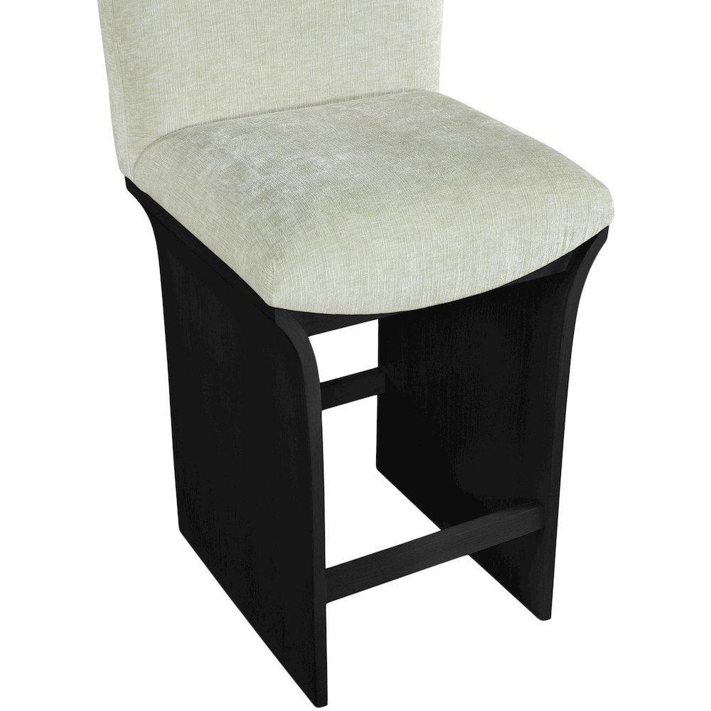 Shaw Mint Chenille Fabric Upholstered Counter Stool