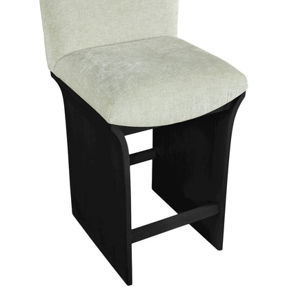 Shaw Mint Chenille Fabric Upholstered Counter Stool