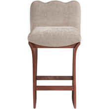 Shaw Beige Chenille Fabric Upholstered Counter Stool