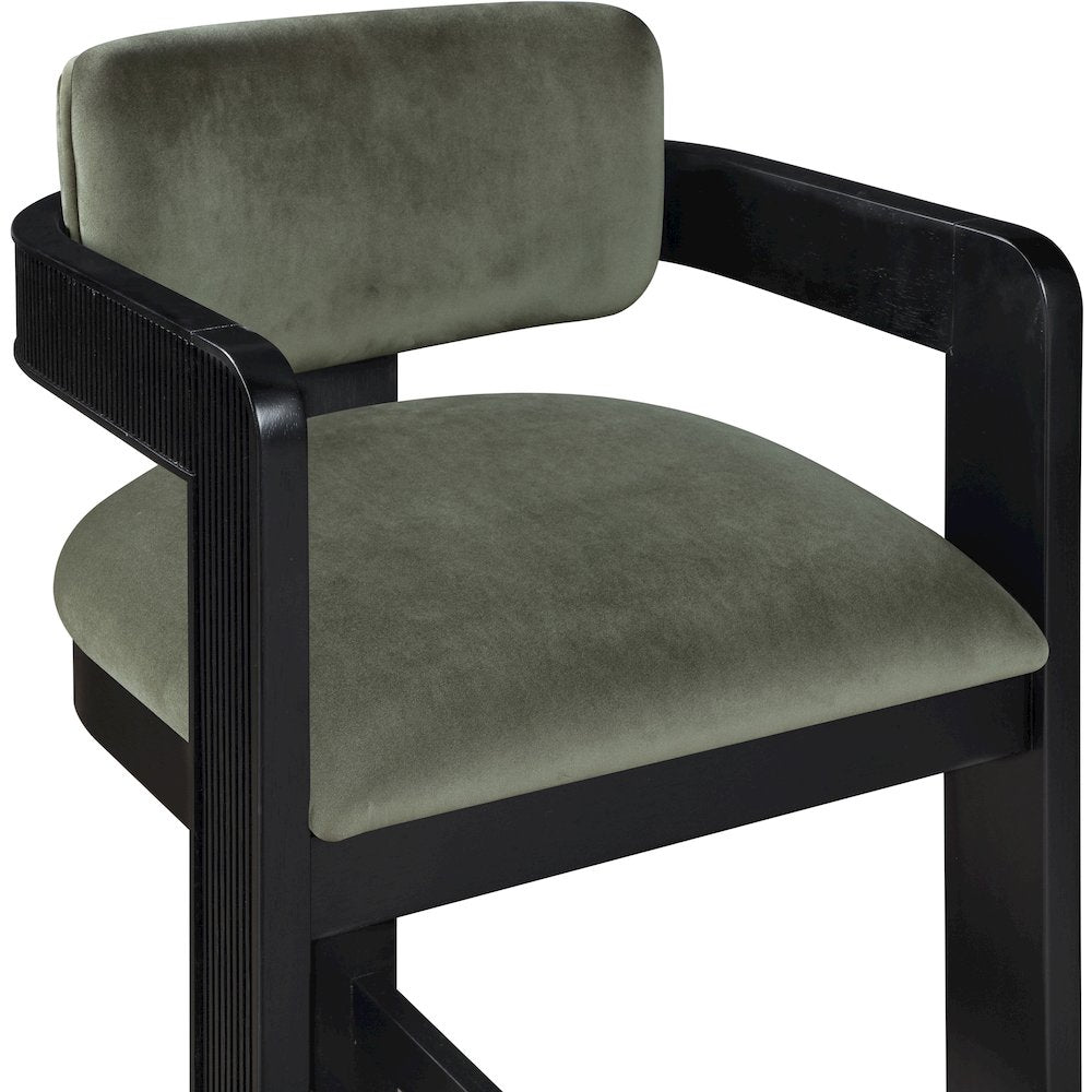 Sacha Green Velvet Stool