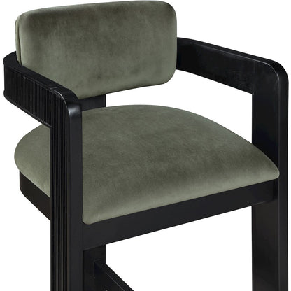 Sacha Green Velvet Stool