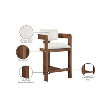 Sacha Cream Velvet Stool
