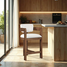 Sacha Cream Velvet Stool