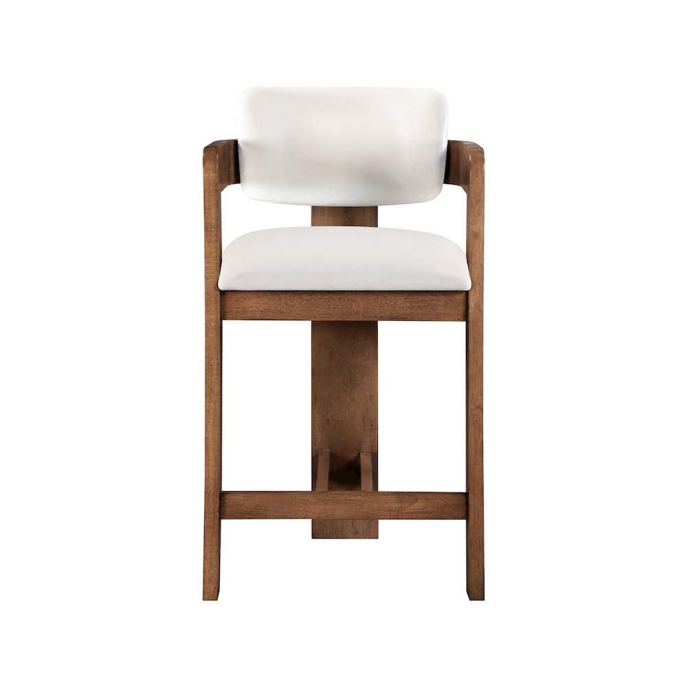 Sacha Cream Velvet Stool