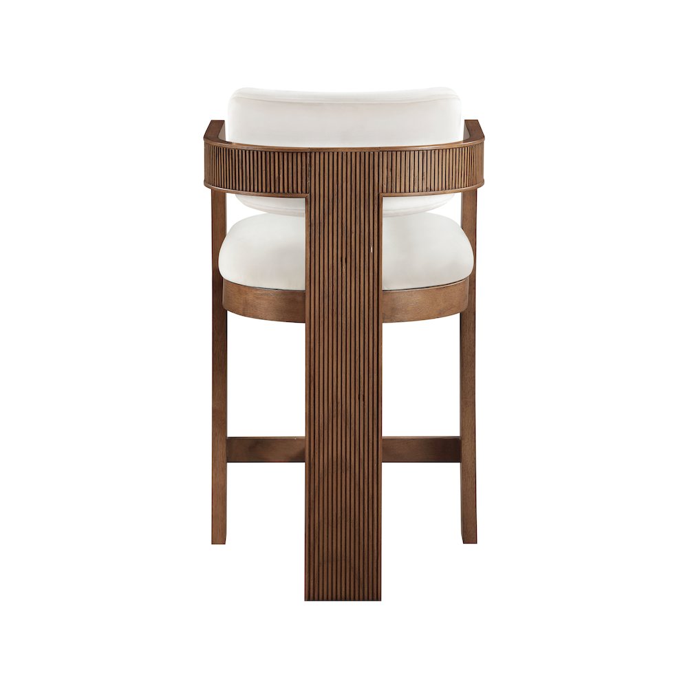 Sacha Cream Velvet Stool