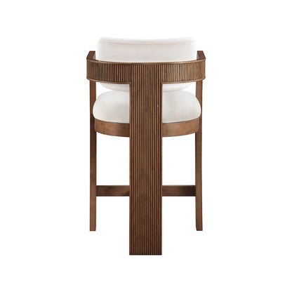 Sacha Cream Velvet Stool