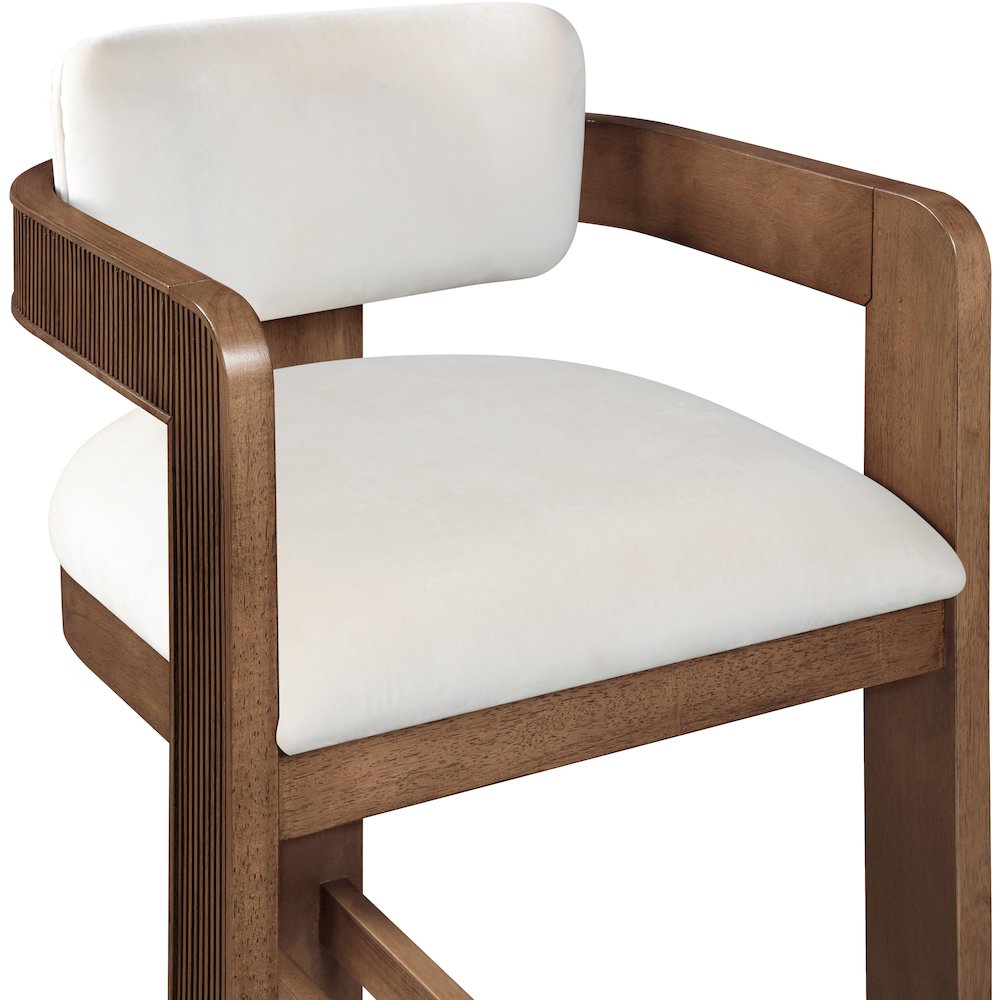 Sacha Cream Velvet Stool