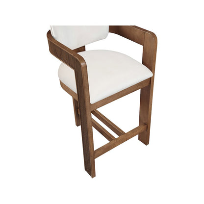 Sacha Cream Velvet Stool
