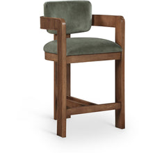 Sacha Green Velvet Stool