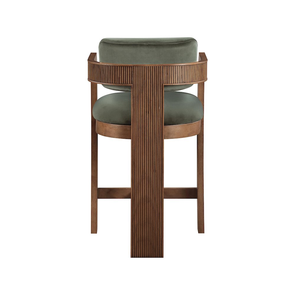 Sacha Green Velvet Stool