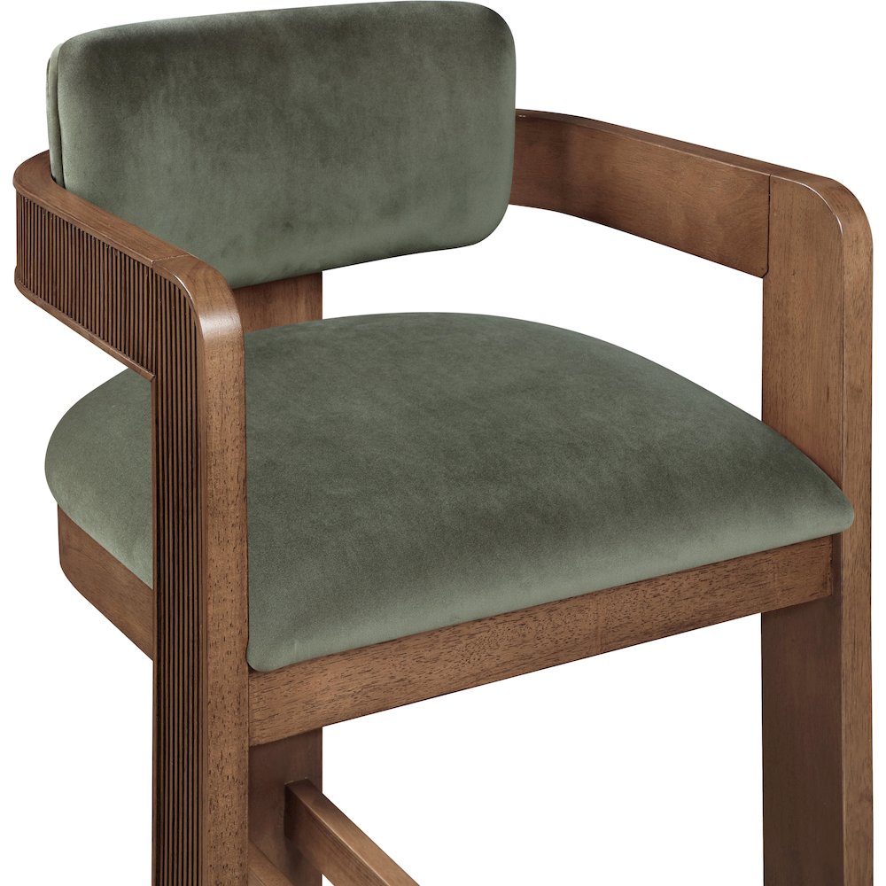 Sacha Green Velvet Stool