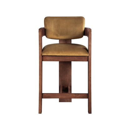 Sacha Saddle Velvet Stool