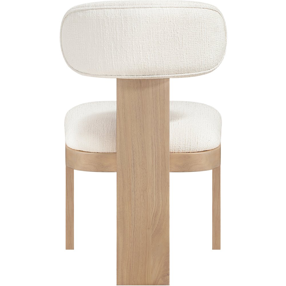 Timbra Natural Linen Textured Fabric Upholstered Dining Chair, Set of 2