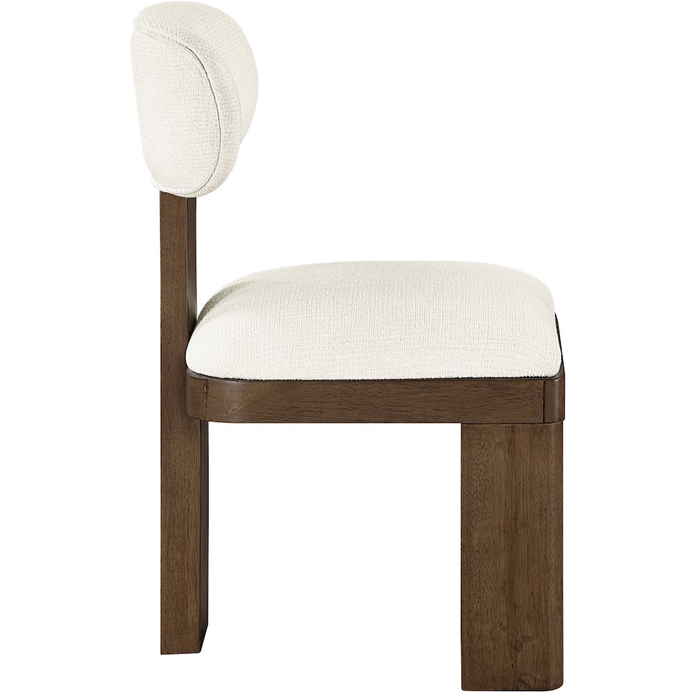 Timbra Brown Linen Textured Fabric Upholstered Dining Chair, Set of 2