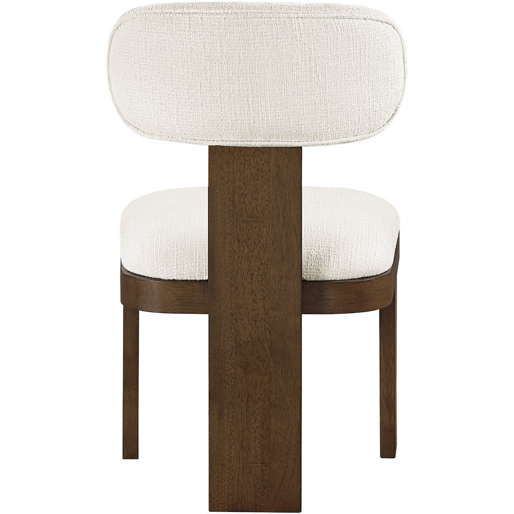 Timbra Brown Linen Textured Fabric Upholstered Dining Chair, Set of 2
