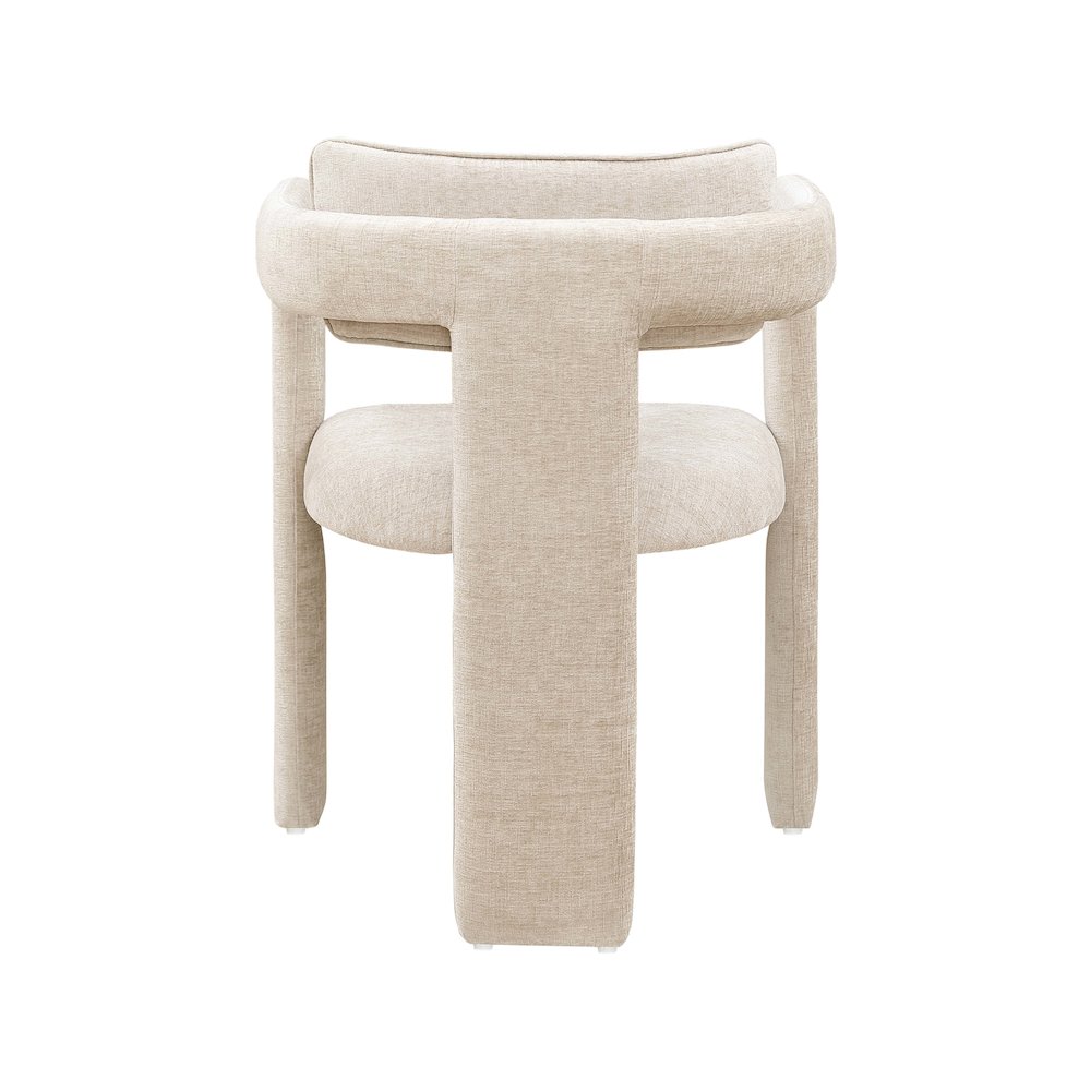 Brenda Beige Chenille Fabric Dining Chair, Set of 2