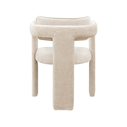 Brenda Beige Chenille Fabric Dining Chair, Set of 2