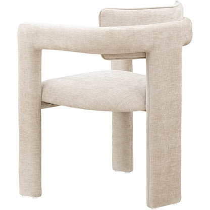 Brenda Beige Chenille Fabric Dining Chair, Set of 2
