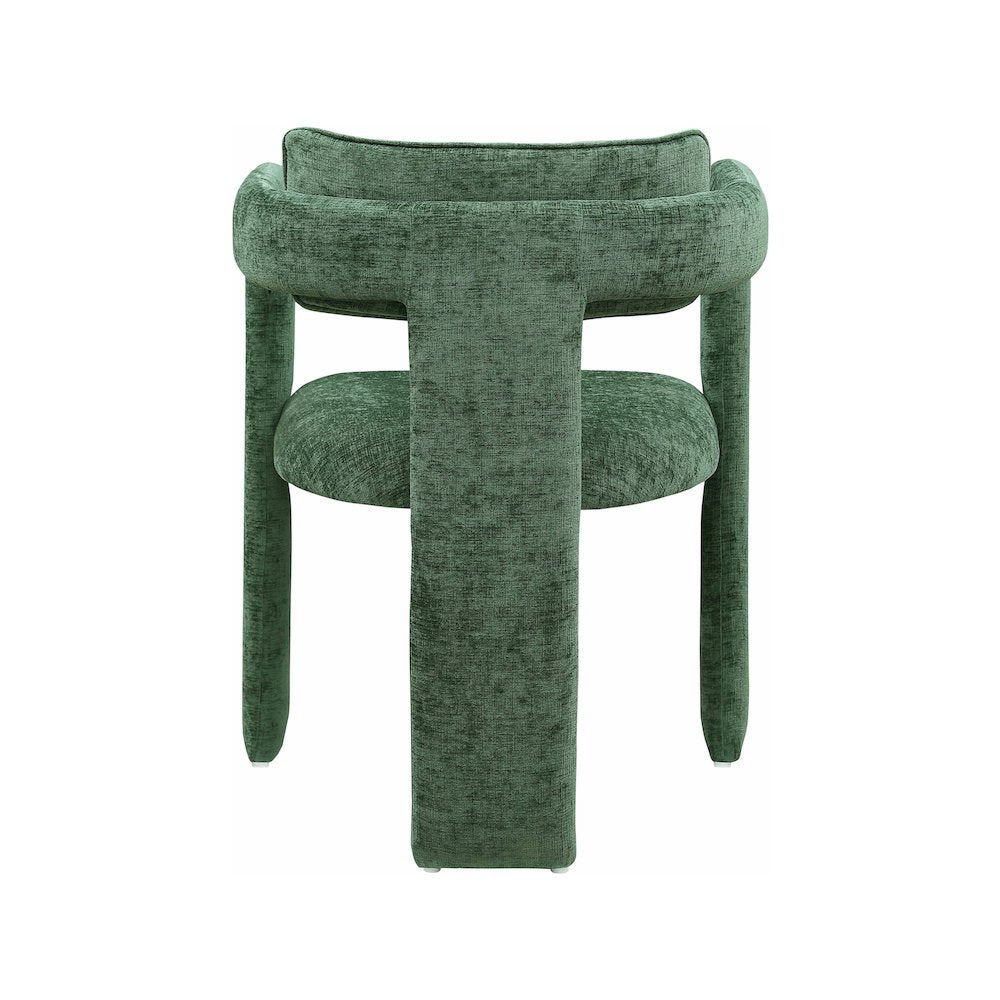 Brenda Green Chenille Fabric Dining Chair, Set of 2