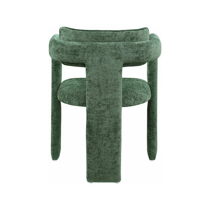 Brenda Green Chenille Fabric Dining Chair, Set of 2