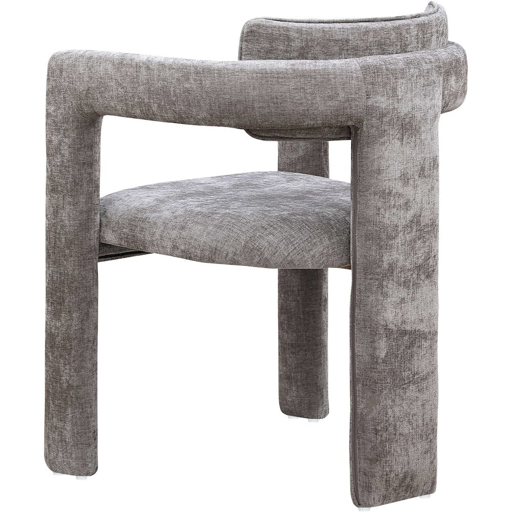 Brenda Grey Chenille Fabric Dining Chair, Set of 2