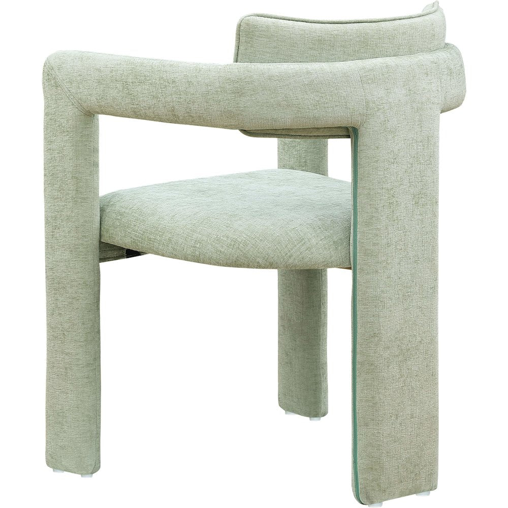 Brenda Mint Chenille Fabric Dining Chair, Set of 2