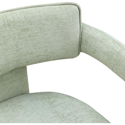 Brenda Mint Chenille Fabric Dining Chair, Set of 2