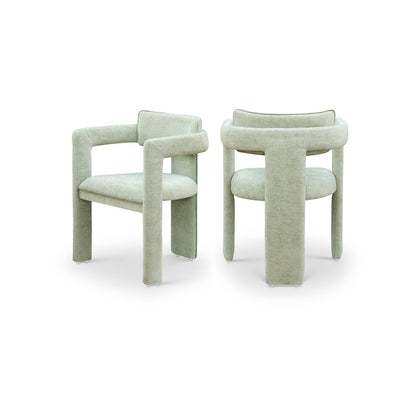 Brenda Mint Chenille Fabric Dining Chair, Set of 2