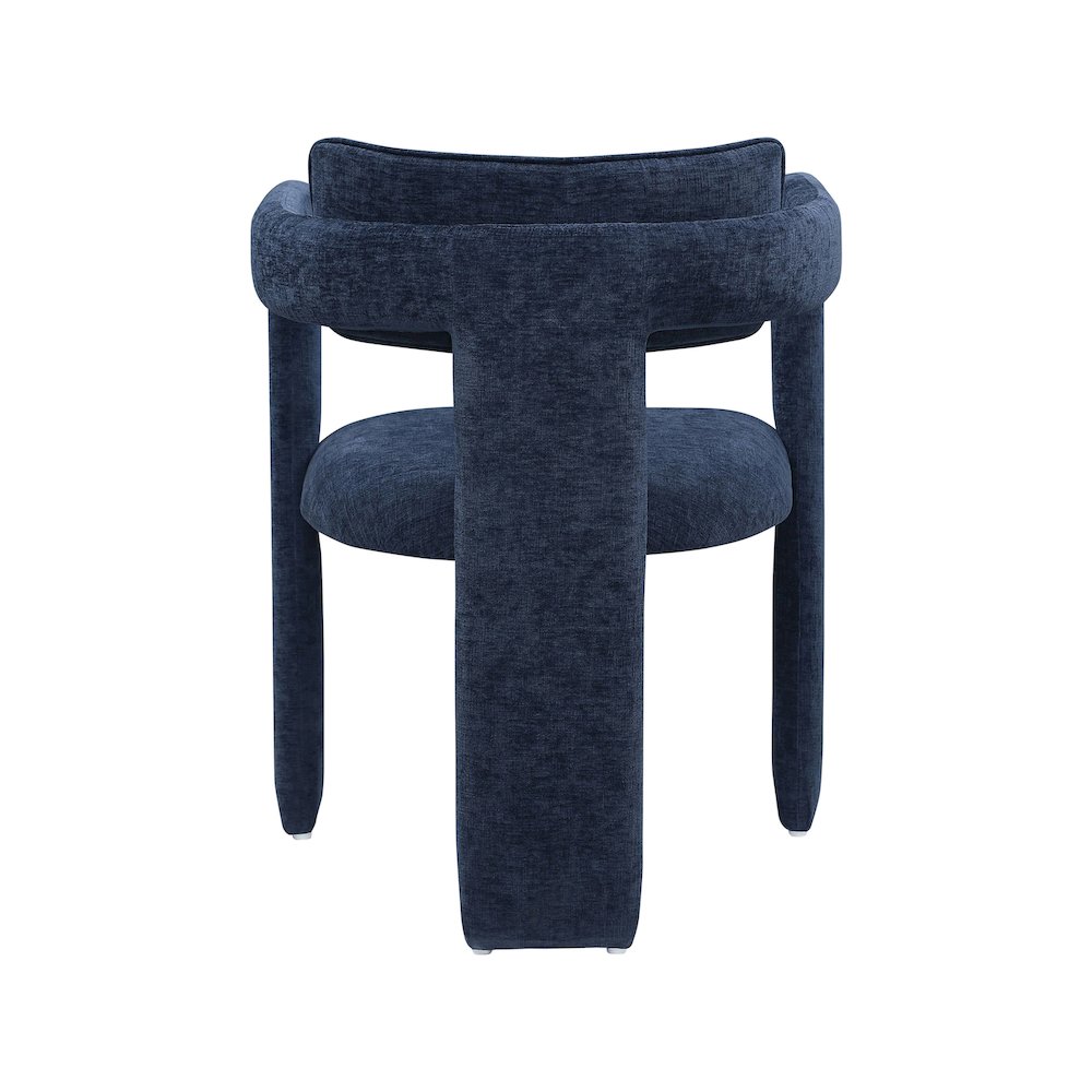 Brenda Navy Chenille Fabric Dining Chair, Set of 2