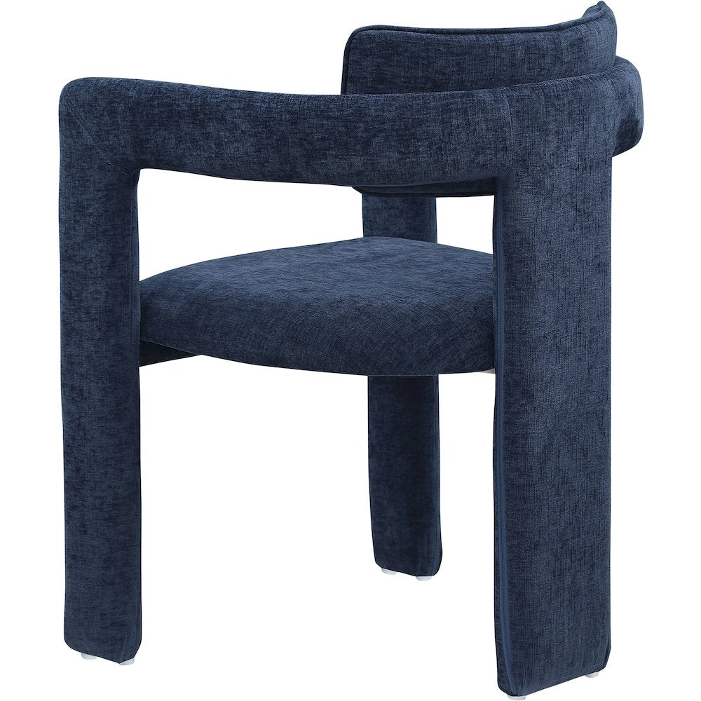 Brenda Navy Chenille Fabric Dining Chair, Set of 2