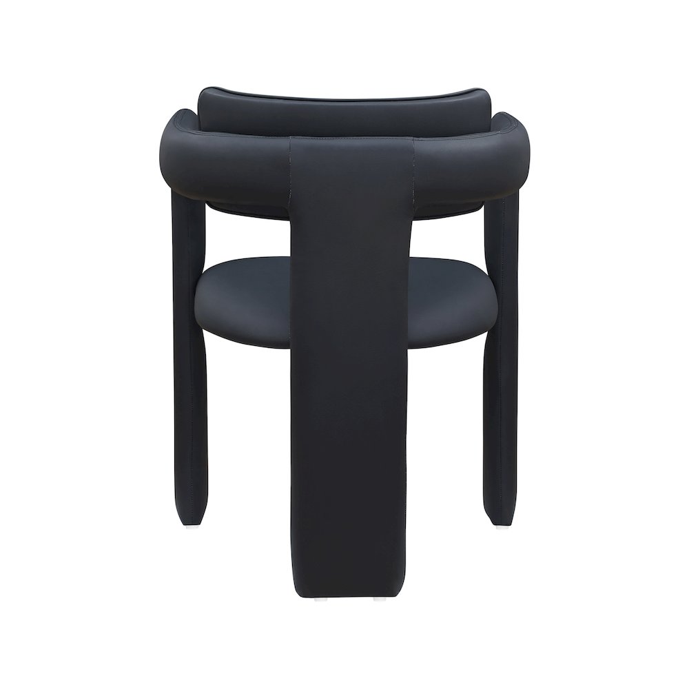 Brenda Black Vegan Leather Dining Chair, Set of 2